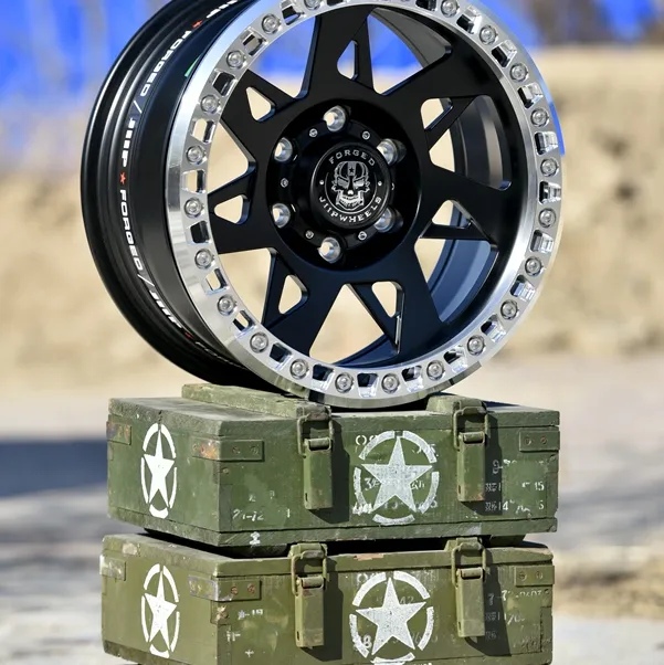 可定制黑色 6x139.7 CB77.8 110mm 71.5mm 8-12J 106.1mm 15-25 天交货期 铝制锻造越野赛车轮毂 铝合金锁环轮毂