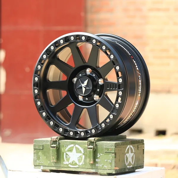 定制珠锁式赛车轮毂，尺寸为5x4.75 5x4.5 17x11 17x10 5x114.3，全新，合金材质，4件起订量