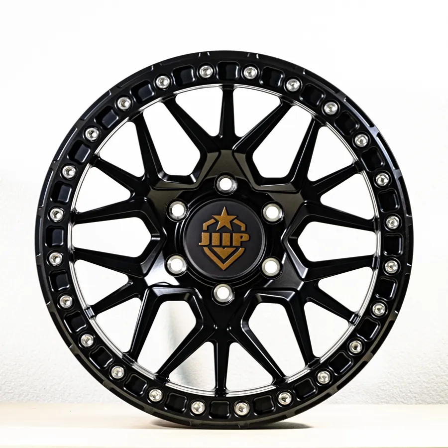 高性能 17x8.5 英寸 6x135 贝德锁锻造铝合金车轮圈 100mm 108mm 112mm 114.3mm 115mm 8.5J 5 17 英寸 黑色/灰色