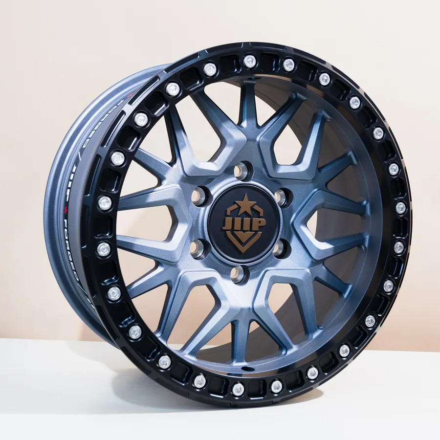 高性能 17x8.5 英寸 6x135 贝德锁锻造铝合金车轮圈 100mm 108mm 112mm 114.3mm 115mm 8.5J 5 17 英寸 黑色/灰色